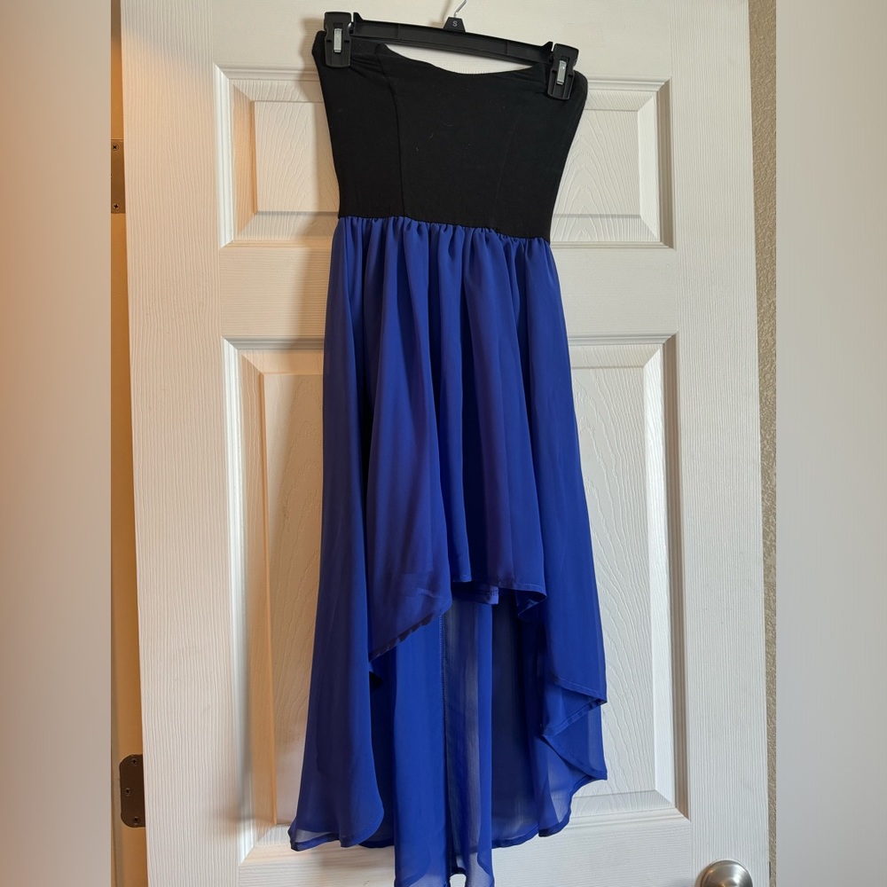 High low Black & Blue dress